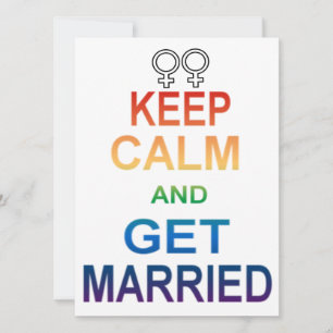 Convites de casamento - Fique calma e case