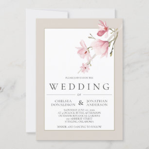 Convites de Casamento Flor de Magnólia