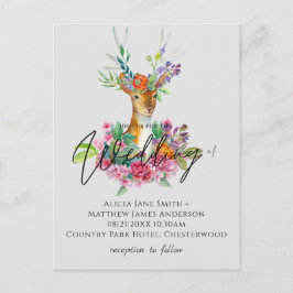 Convites de casamento Florais de Boho Woodland Dee