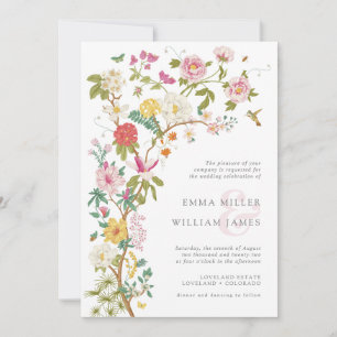 Convites de Casamento Florais Vintage