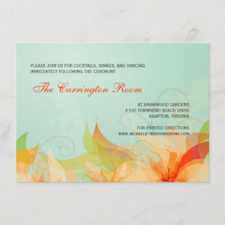 Convites De Casamento Floral De Abstrato De Cartão