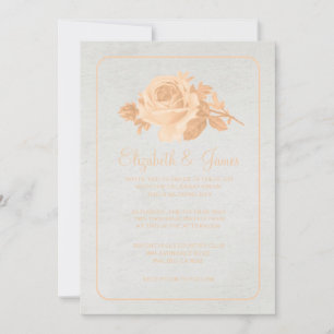 Convites De Casamento Floral/Flor Russo De Pêsseg
