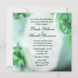 Convites De Casamento Floral Misty Green
