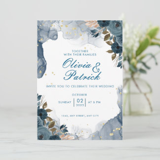 Convites De Casamento Floral Por Aquarela De Whims