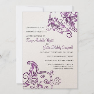 Convites De Casamento Floral Retro