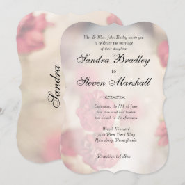 Convites De Casamento Floral Rosa