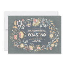 Convites De Casamento Floral Russo Botânico