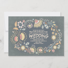 Convites De Casamento Floral Russo Botânico