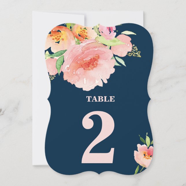 convites de casamento FLORES DE Aquarela ROSA (Frente)
