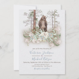 Convites de Casamento Florestal Woodland Watercolo