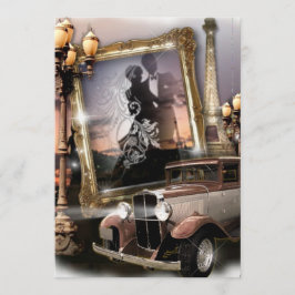 convites de casamento gangster Vintage damask