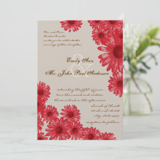 Convites de Casamento Gerber Daisy