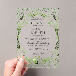 Convites de casamento Glam Greenery