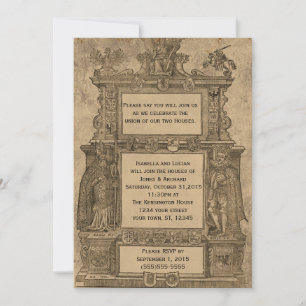 Convites de casamento Góticos Medievais de Corte
