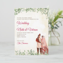 Convites de casamento indiano & cartões de casamen
