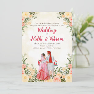 Convites de casamento indiano & convites de casame