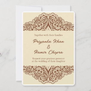 convites de casamento indiano henna