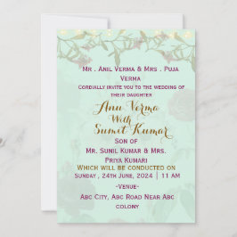 Convites de Casamento Indianos