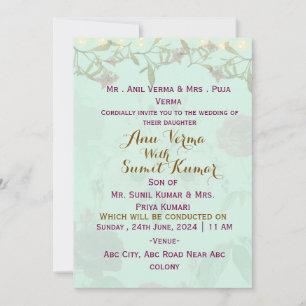 Convites de Casamento Indianos