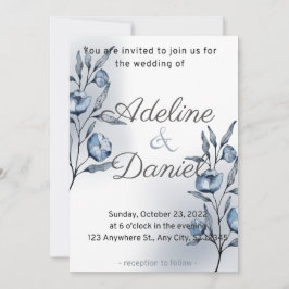Convites de Casamento Indigo Romance