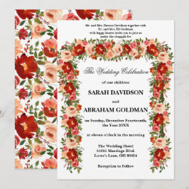 Convites de Casamento Judaicos Tradicionais - Rosa