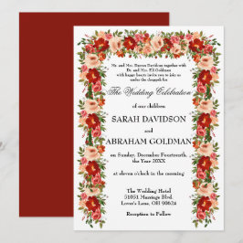 Convites de Casamento Judaicos Tradicionais - Rosa