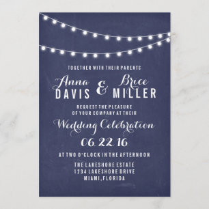 Convites de casamento luminosos de Cordas de Verão