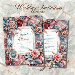 Convites De Casamento Maximalista Ocupados Decorat