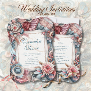 Convites De Casamento Maximalista Ocupados Decorat