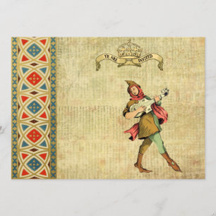 Convites de casamento medievais do bardo