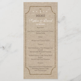 Convites de Casamento | Menu de Canvas Mason Jar L