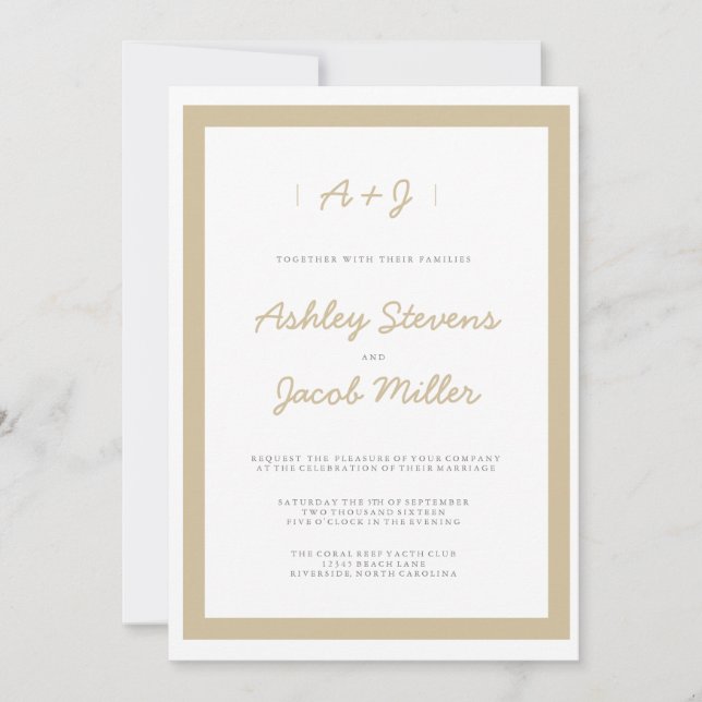 Convites de Casamento Minimalistas | EDDINHAS (Frente)