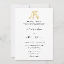 Convites de Casamento Monograma KM ou Monograma MK
