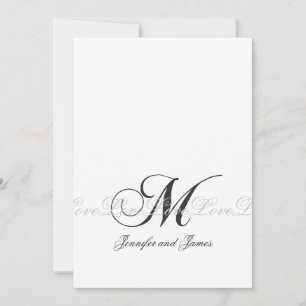 Convites de Casamento Monograma M Elegante Casamen