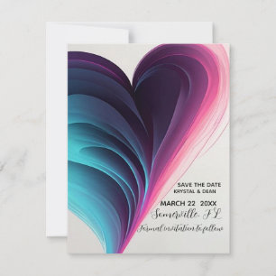 Convites de Casamento Neon Pulse Vows – Convite de