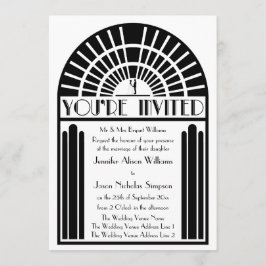 Convites de Casamento no Estilo Deco de Arte Negri