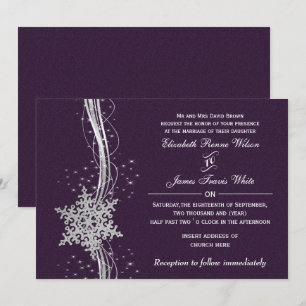 convites de Casamento no inverno Prata