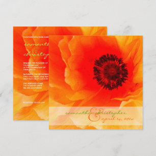 Convites de casamento/Orange Poppy