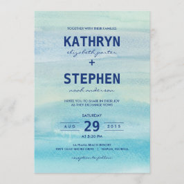 Convites De Casamento Para Oceanos De Aquarela