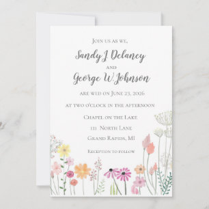 Convites de Casamento Personalizados Flores de Ver