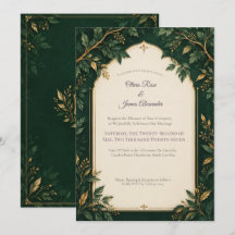 Convites de Casamento Personalizados Floresta Verd