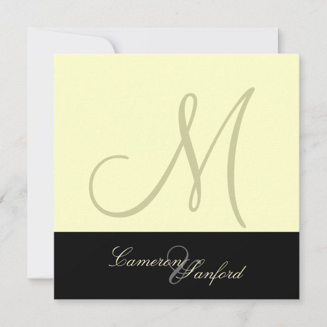 Convites de Casamento Personalizados Monograma (Frente)