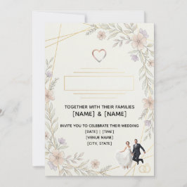 Convites de Casamento Personalizáveis e Editáveis