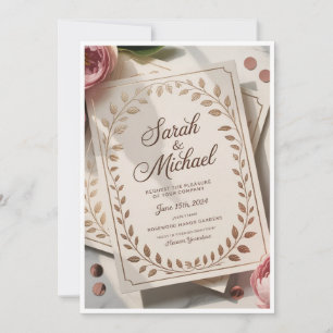 Convites de Casamento 💍 – Personalizáveis Elegant