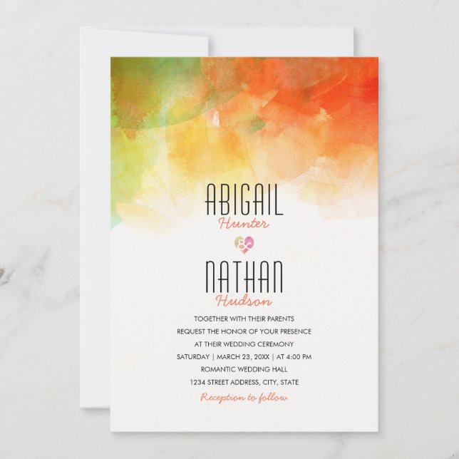 Convites de casamento por água (Frente)