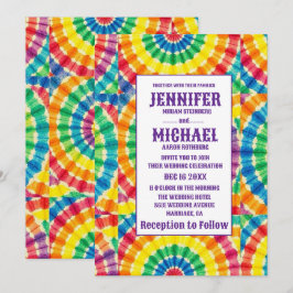Convites de Casamento Psicanálisedos com Tie Dye