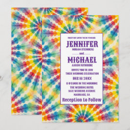 Convites de Casamento Psicanálisedos com Tie Dye