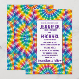 Convites de Casamento Psicanálisedos com Tie Dye