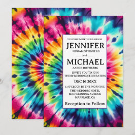 Convites de Casamento Psicanédicos Tie Dye