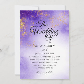 Convites de casamento púrpura da tirania